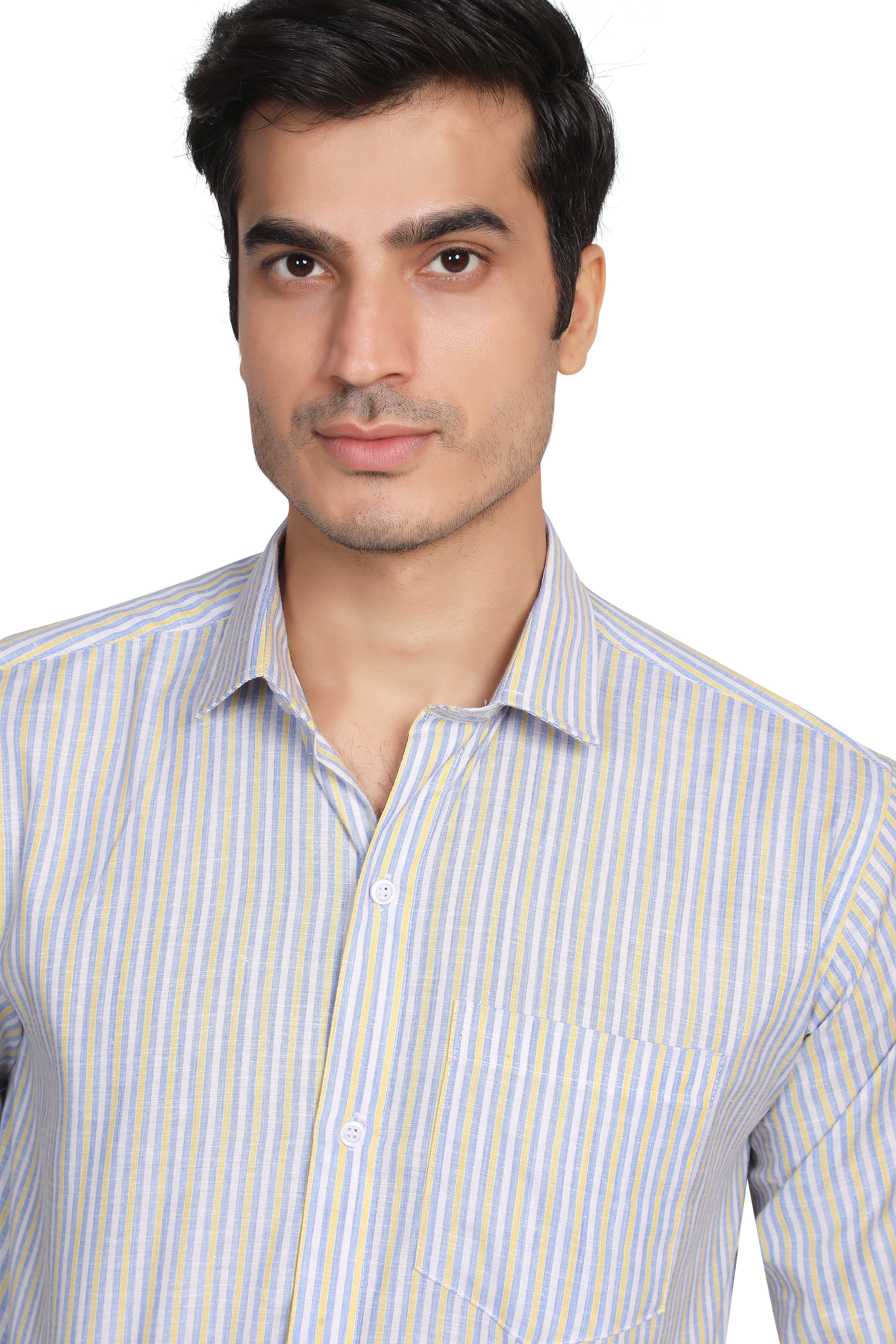 Kumar Shirts - Blue & Yellow