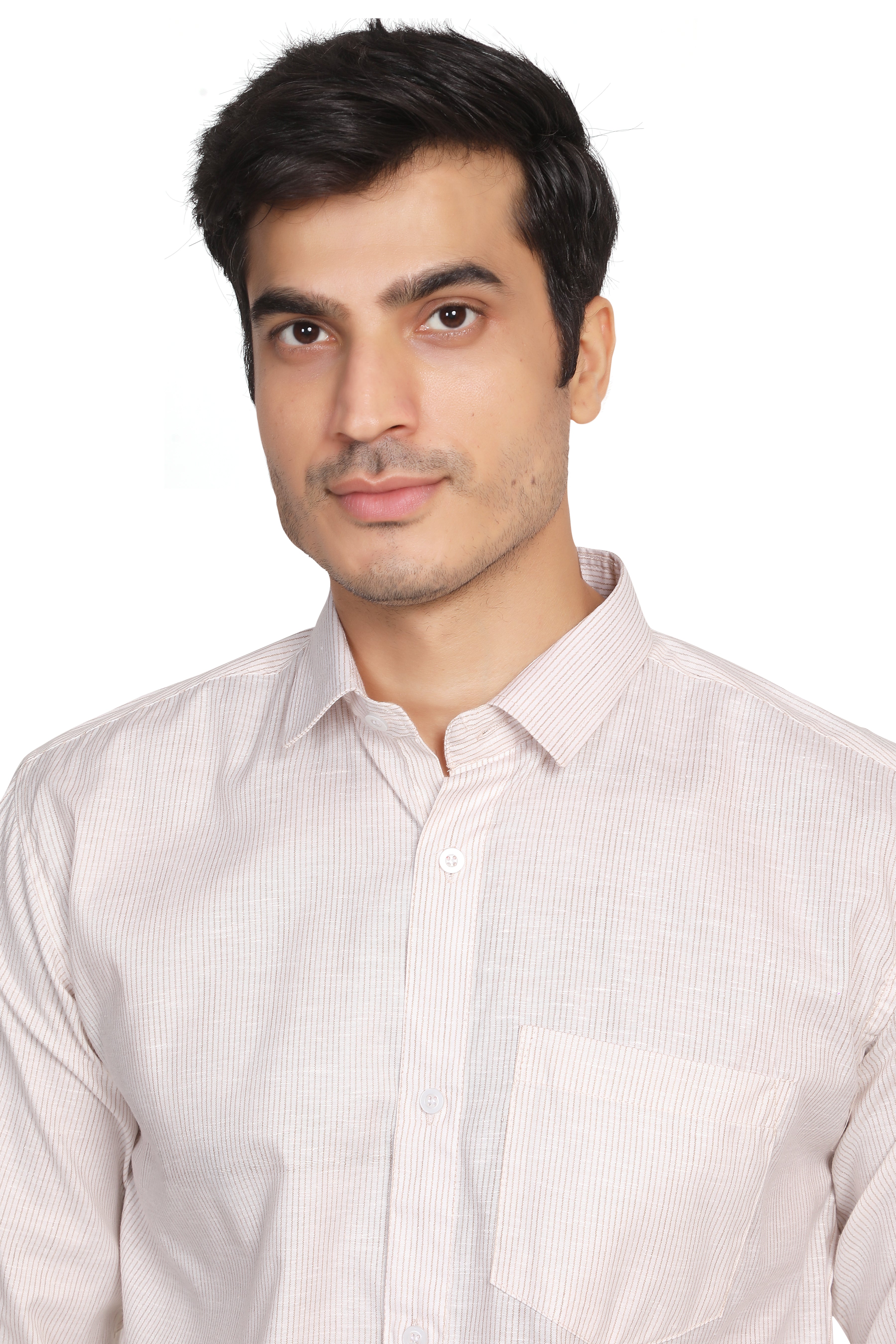 Kumar Shirts - Light Brown & White