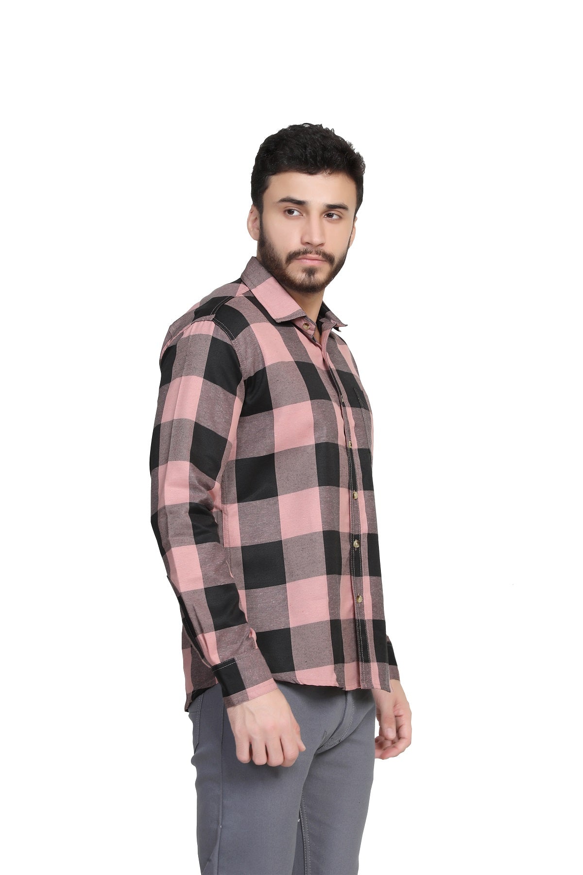 Kumar Shirts - Light Pink & Black