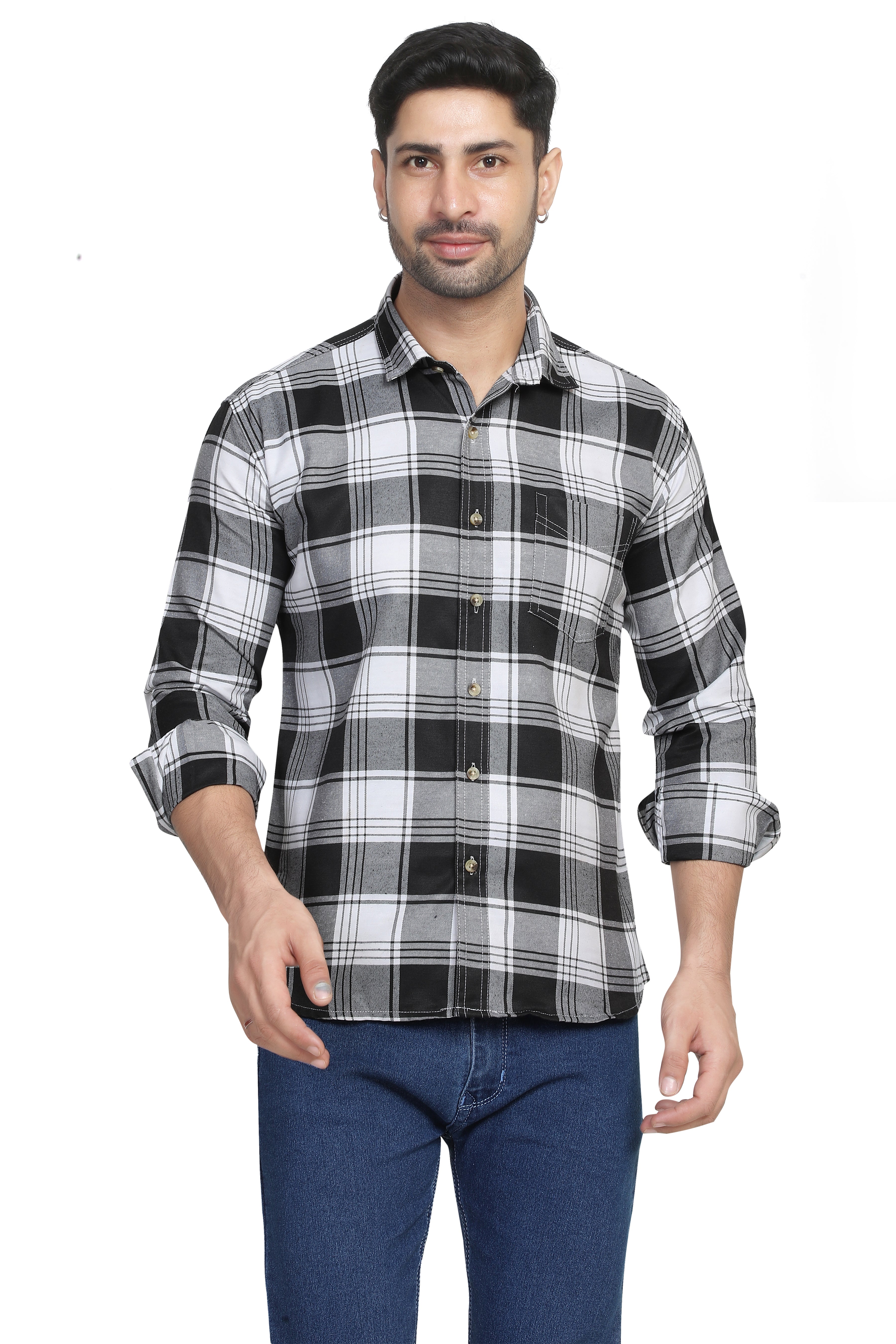 Kumar Shirts - White & Black