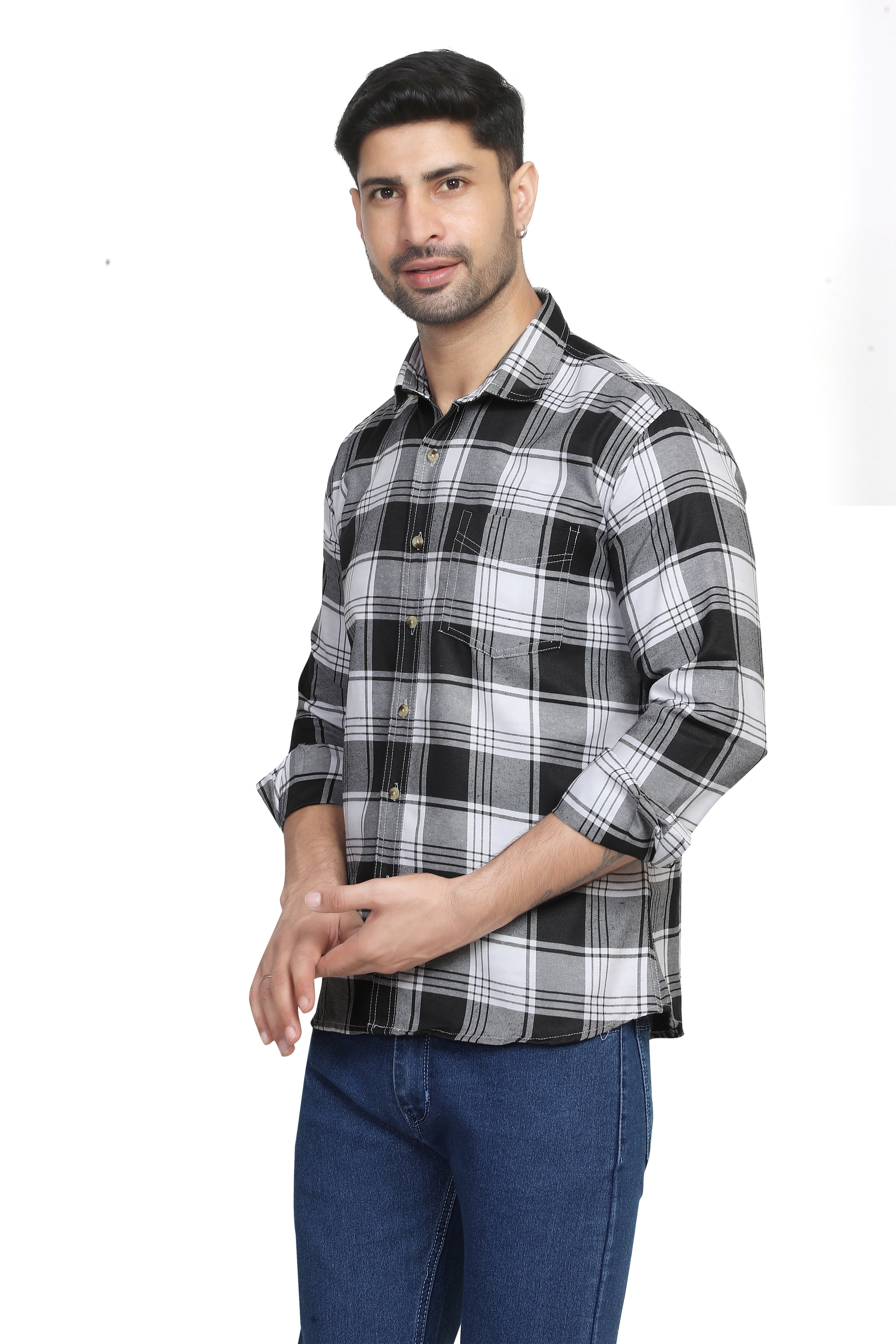 Kumar Shirts - White & Black