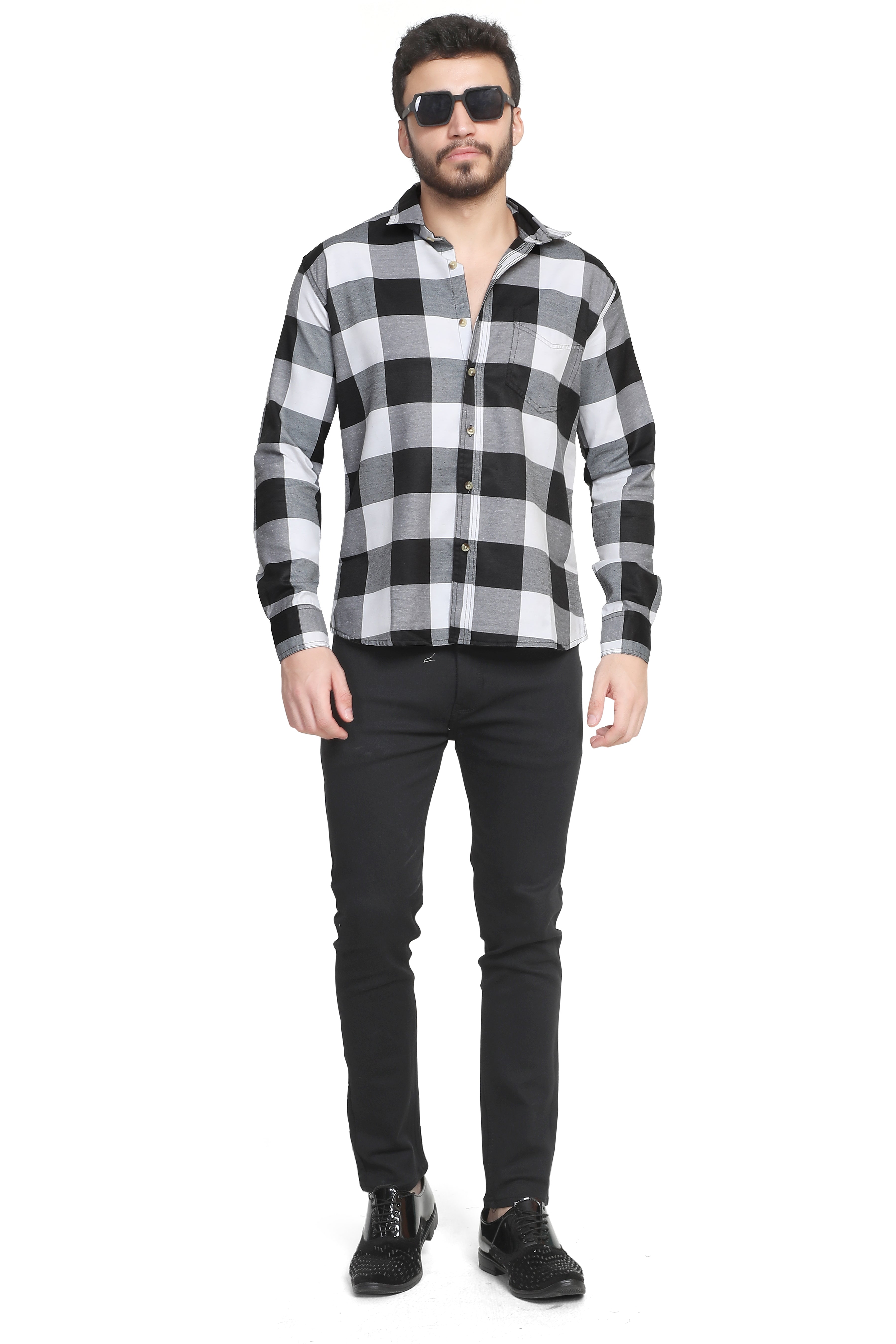 Kumar Shirts -  White & Black