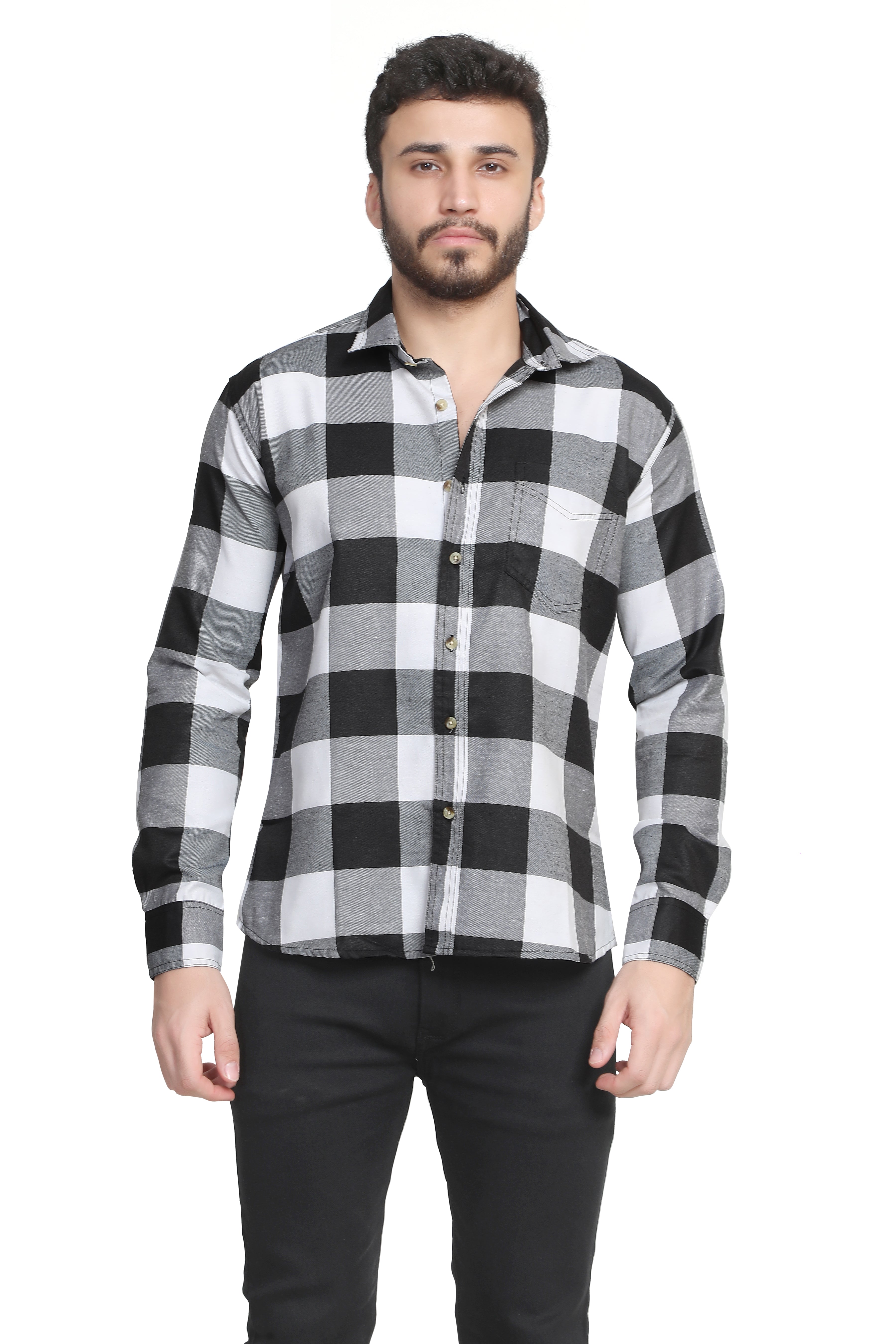 Kumar Shirts -  White & Black