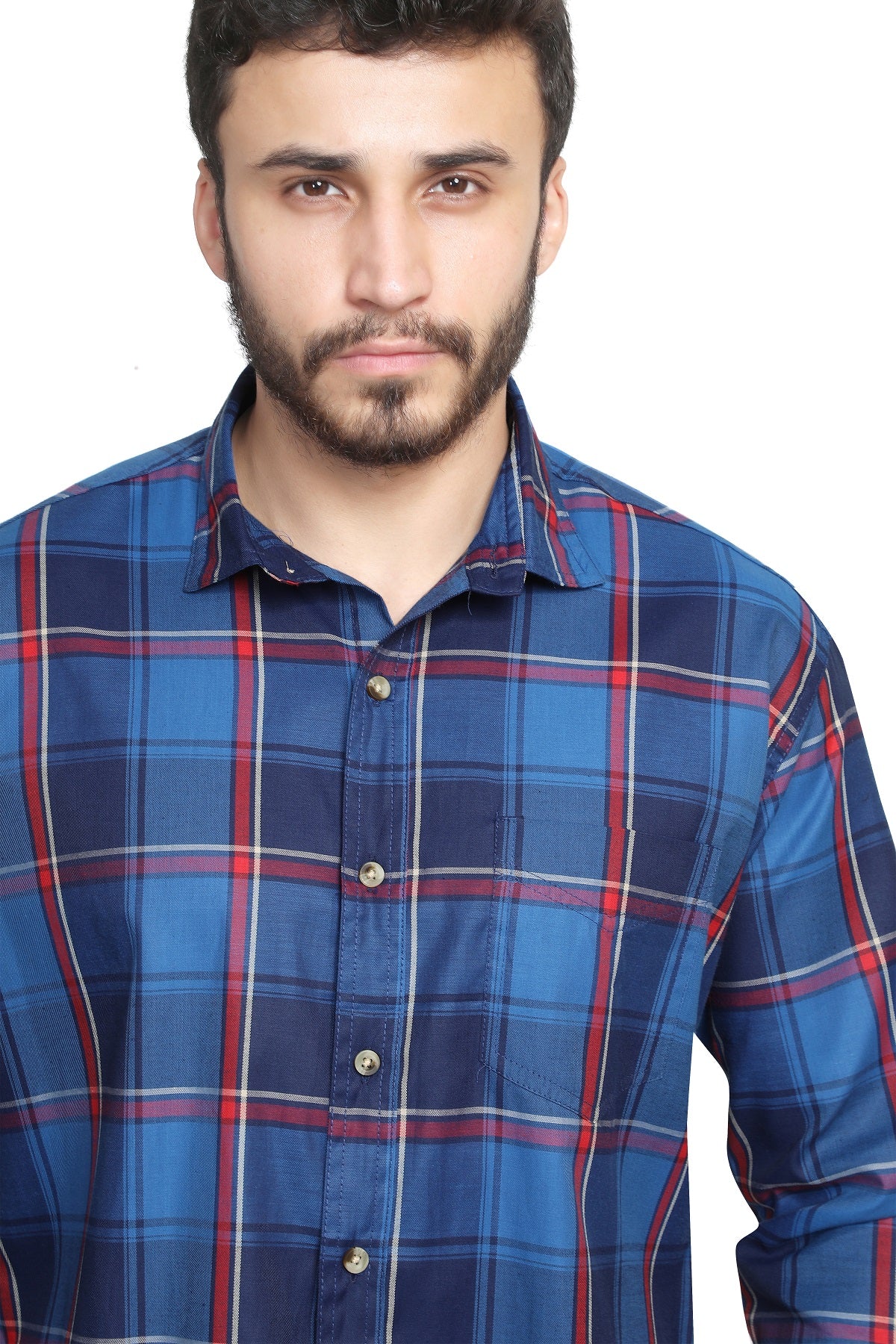 Kumar Shirts - Blue & Red