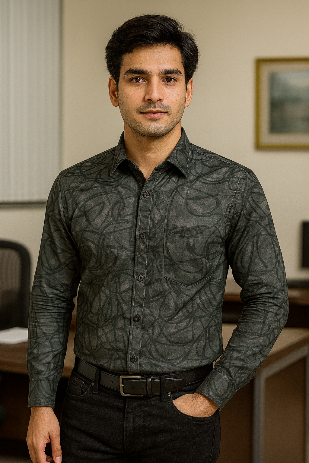 Digital Print Premium Full Sleeve Shirt for Men - Regular Fit