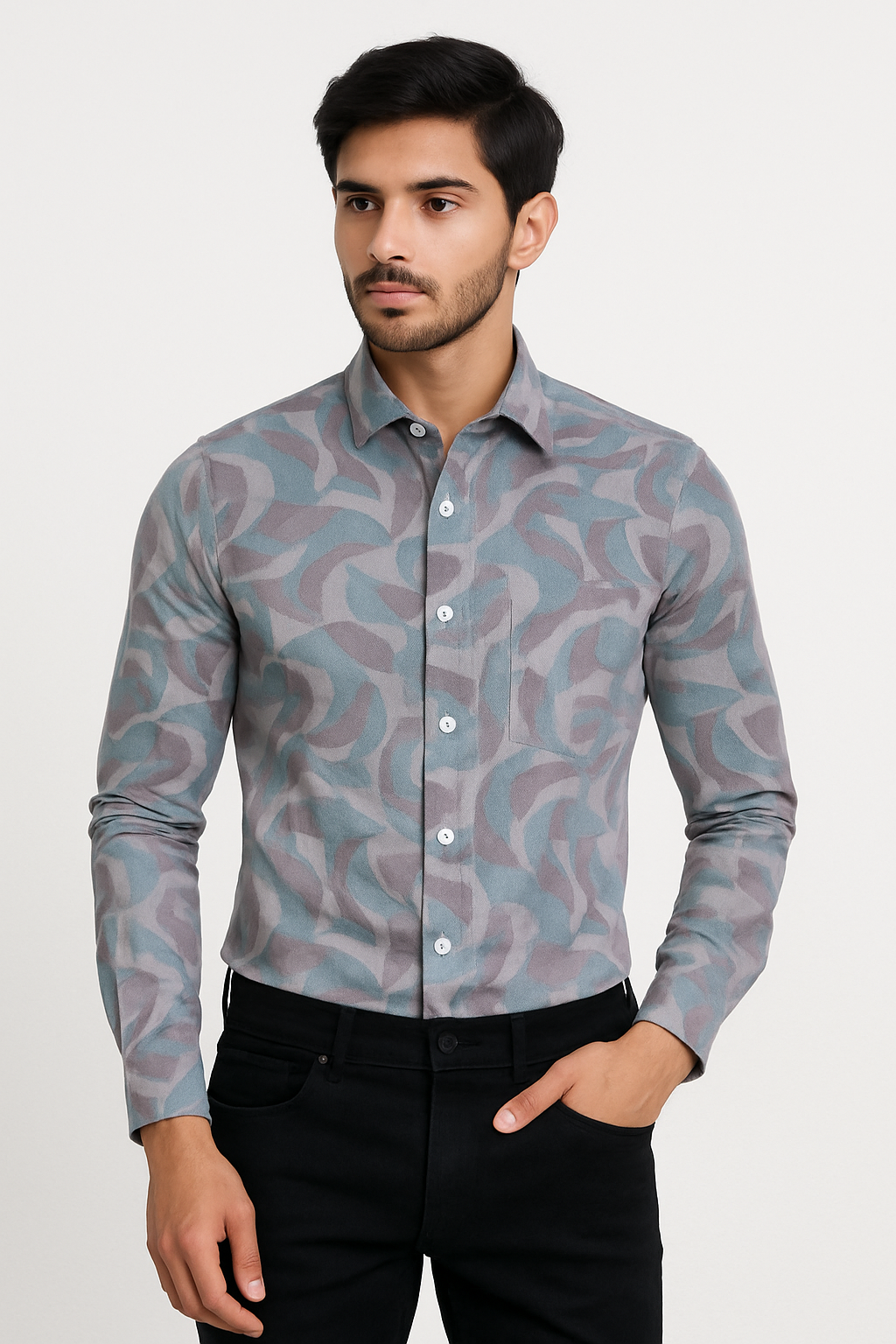 Digital Print Premium Full Sleeve Shirt for Men - Regular Fit
