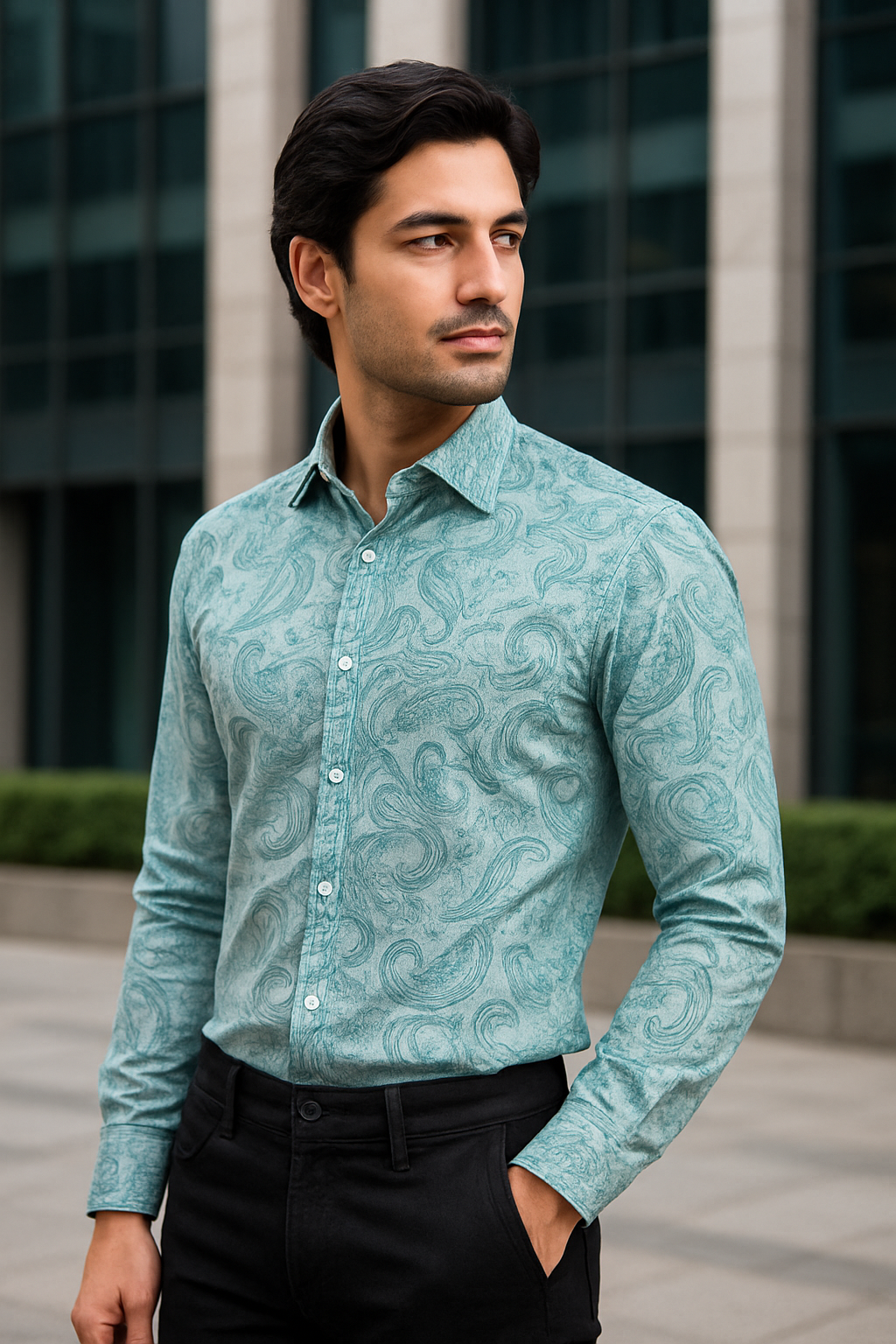 Digital Print Premium Full Sleeve Shirt for Men - Regular Fit