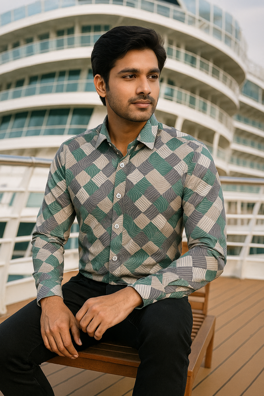 Digital Print Premium Full Sleeve Shirt for Men - Regular Fit