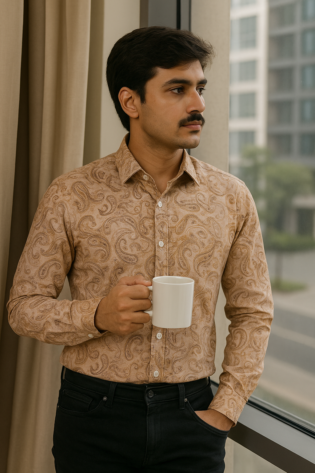 Digital Print Premium Full Sleeve Shirt for Men - Regular Fit