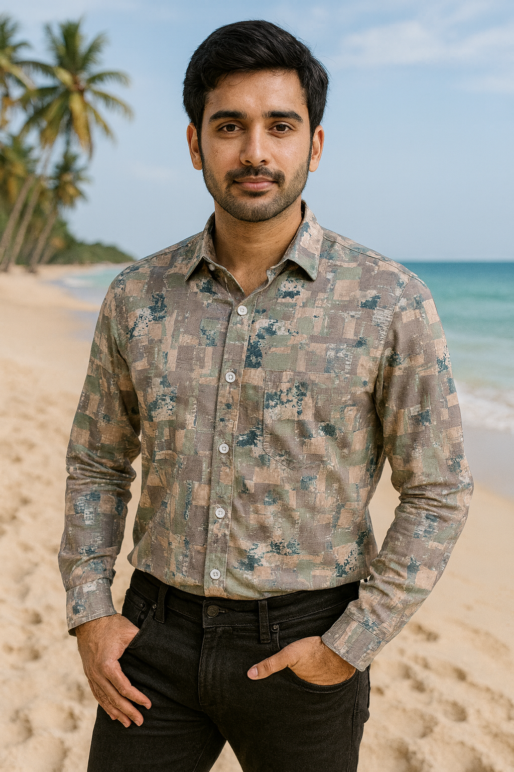 Digital Print Premium Full Sleeve Shirt for Men - Regular Fit