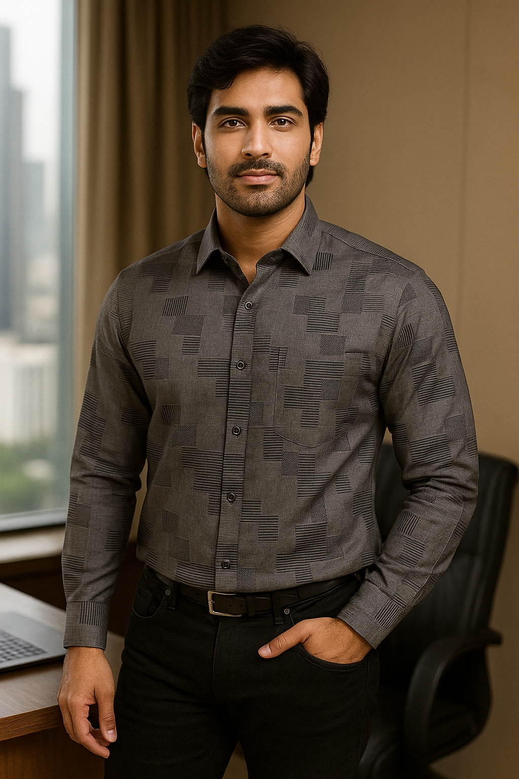 Digital Print Premium Full Sleeve Shirt for Men - Regular Fit