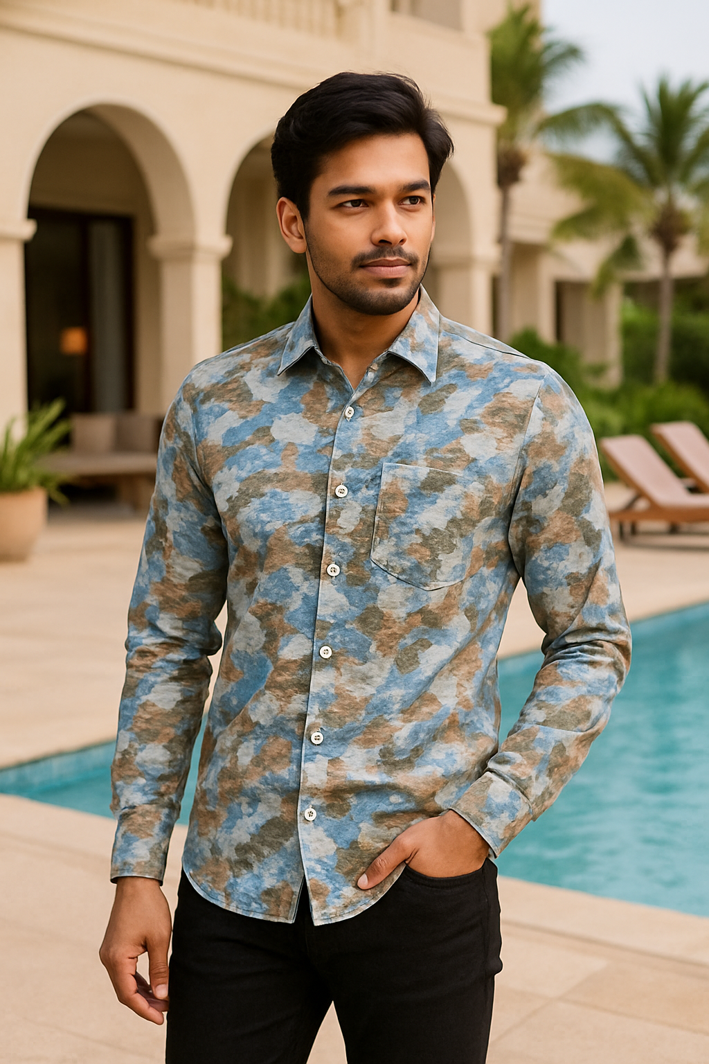 Digital Print Premium Full Sleeve Shirt for Men - Regular Fit