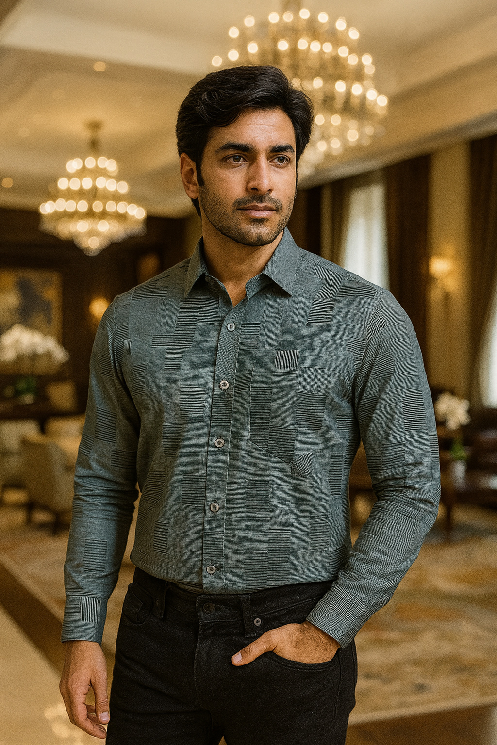 Digital Print Premium Full Sleeve Shirt for Men - Regular Fit