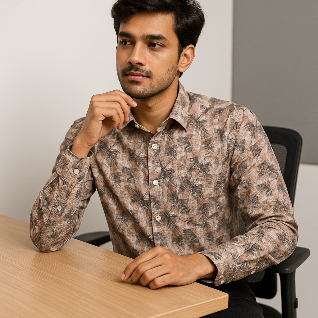 Digital Print Premium Full Sleeve Shirt for Men - Regular Fit