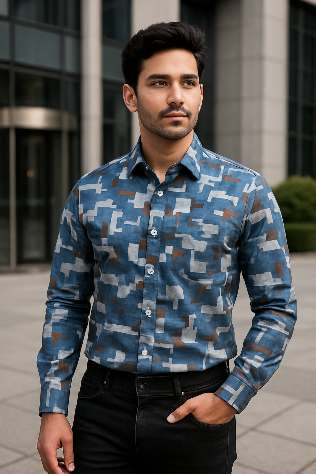 Digital Print Premium Full Sleeve Shirt for Men - Regular Fit