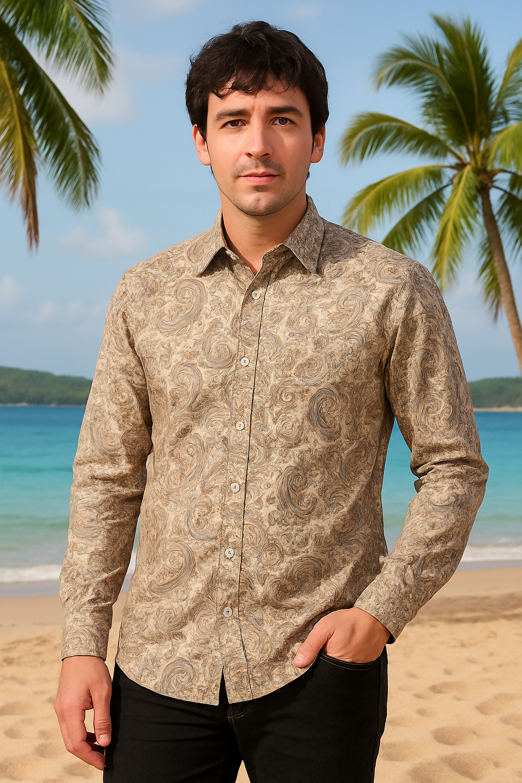 Digital Print Premium Full Sleeve Shirt for Men - Regular Fit