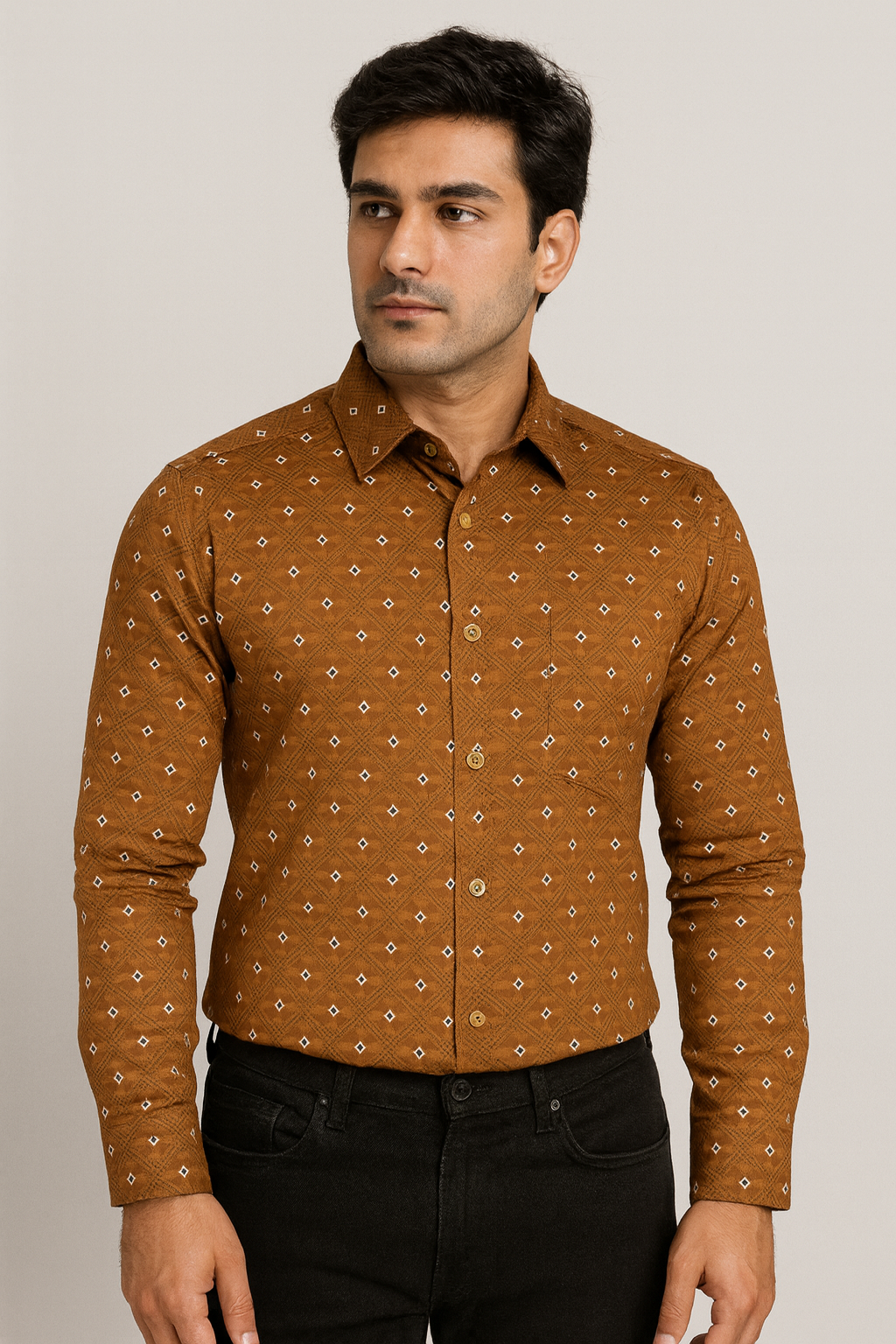 Digital Print Premium Full Sleeve Shirt for Men - Regular Fit