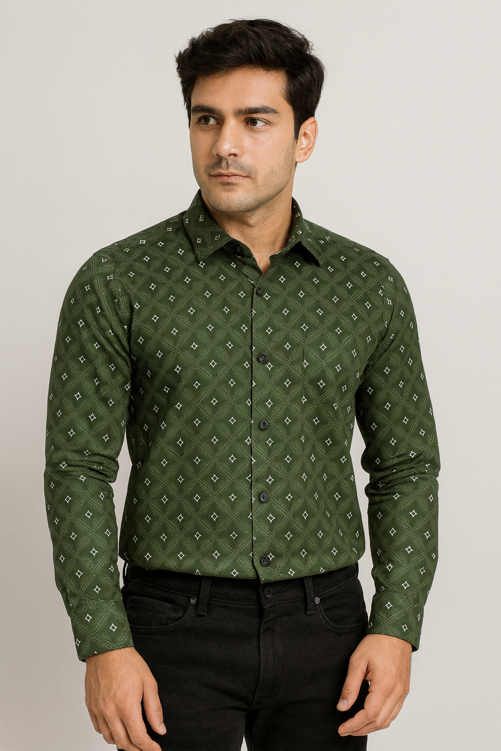 Digital Print Premium Full Sleeve Shirt for Men - Regular Fit
