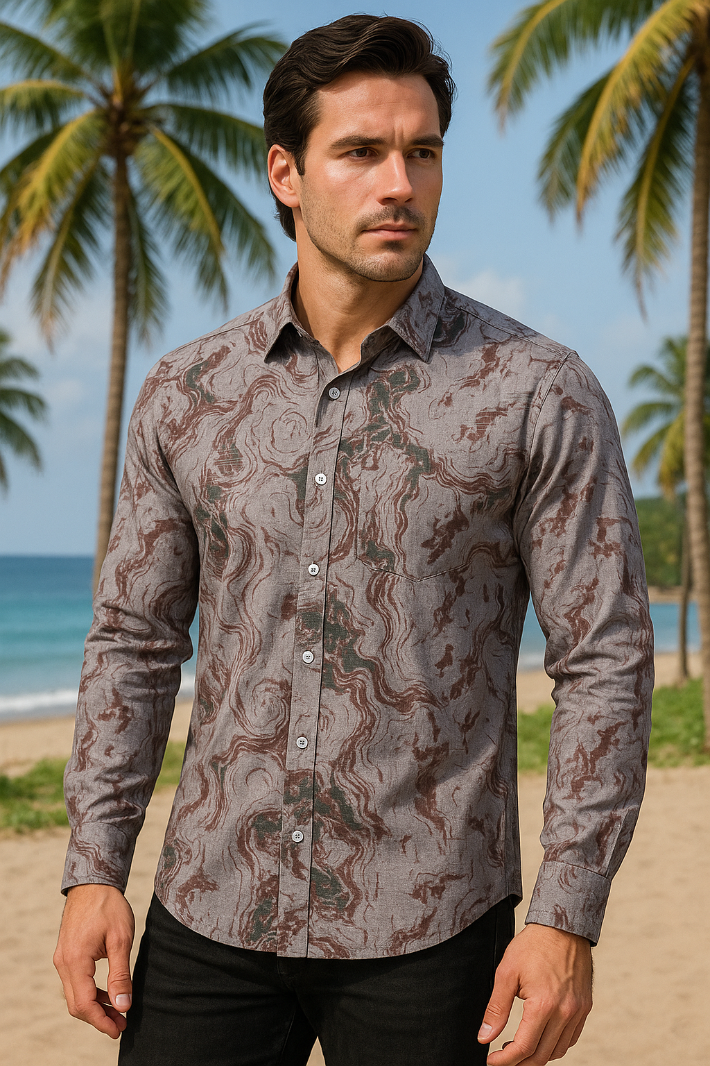 Digital Print Premium Full Sleeve Shirt for Men - Regular Fit