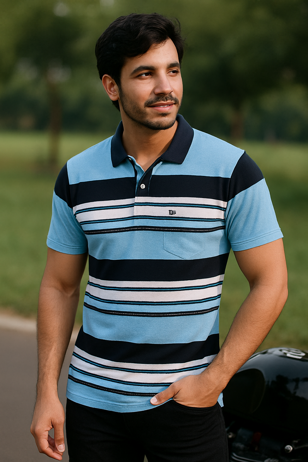 IC - Sky Blue & Black