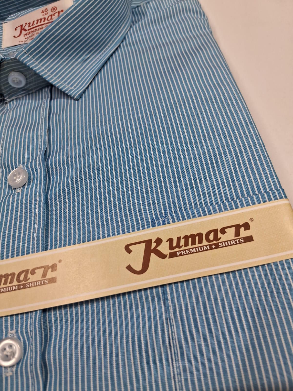 Men’s Striped Cotton Blend Formal Shirt – Regular Fit