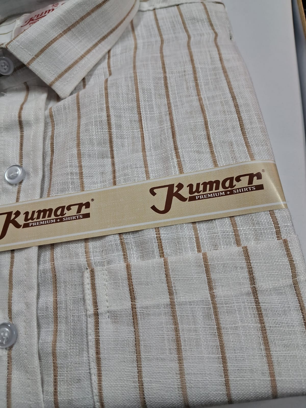 Kumar Shirt - White Broad Strips