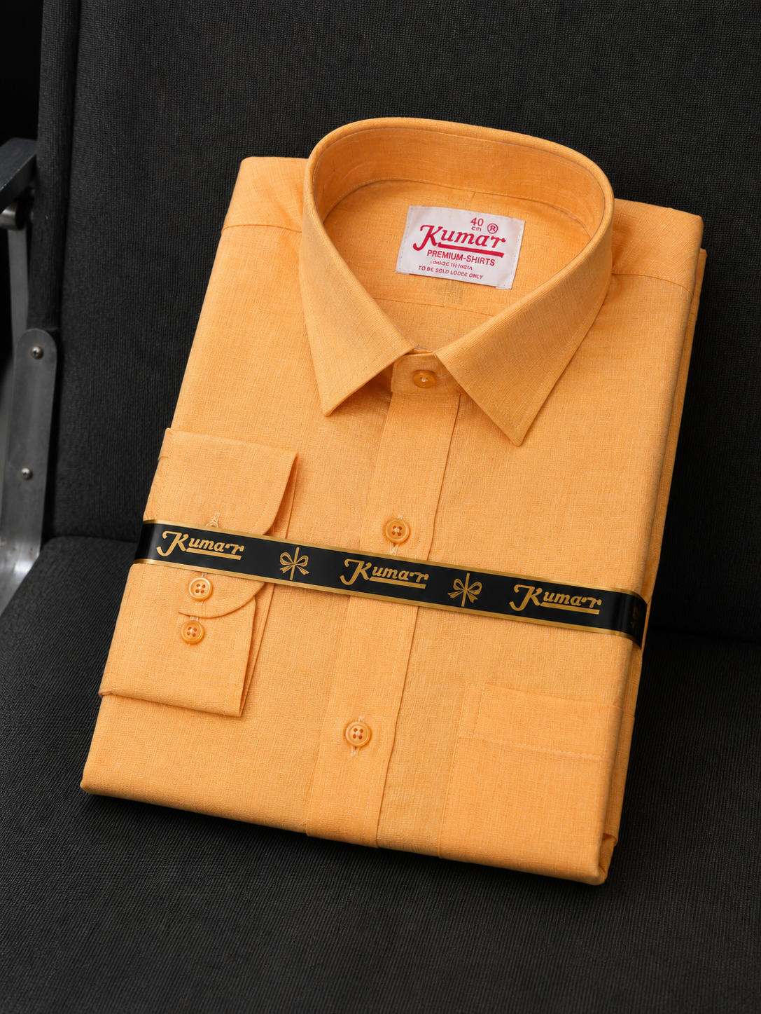 Men’s Elegant Dark Orange Full Sleeve Shirt