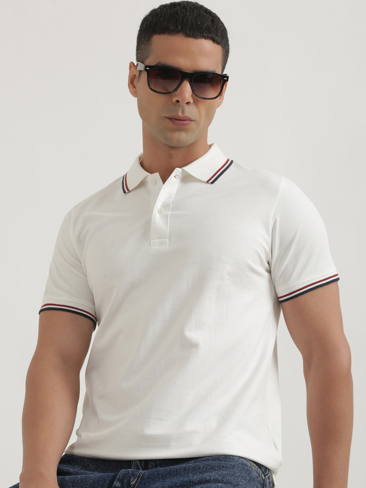 Men’s Premium White Polo T-Shirt | PC Matty 100% Cotton