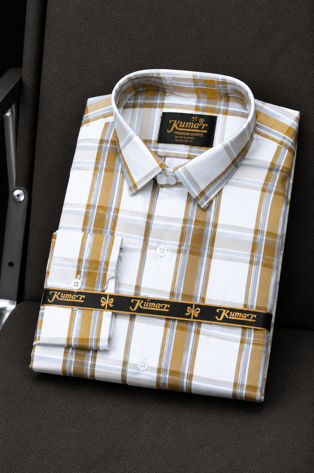 Men’s Checked Light Brown Full Sleeve Casual Shirt