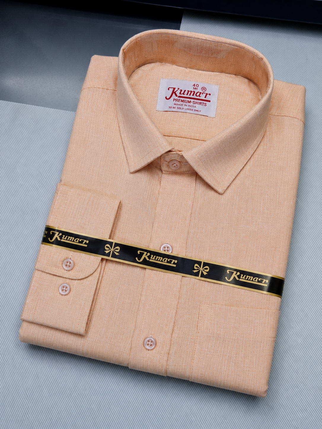 Men’s Elegant Orange Full Sleeve Shirt