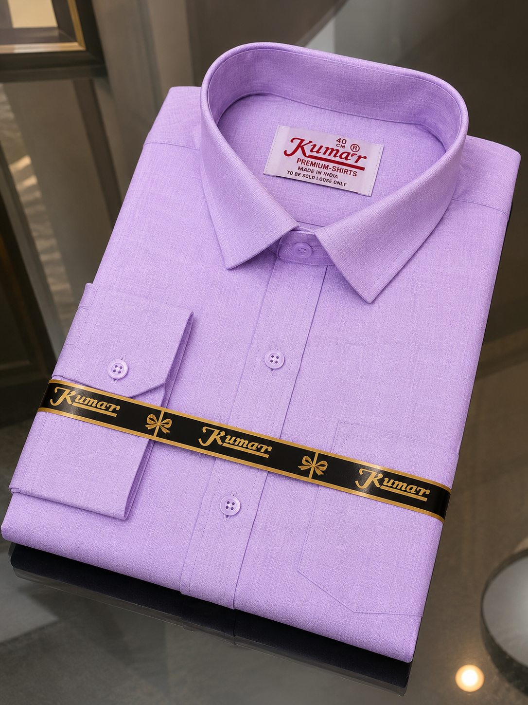 Men’s Elegant Lavender Full Sleeve Shirt