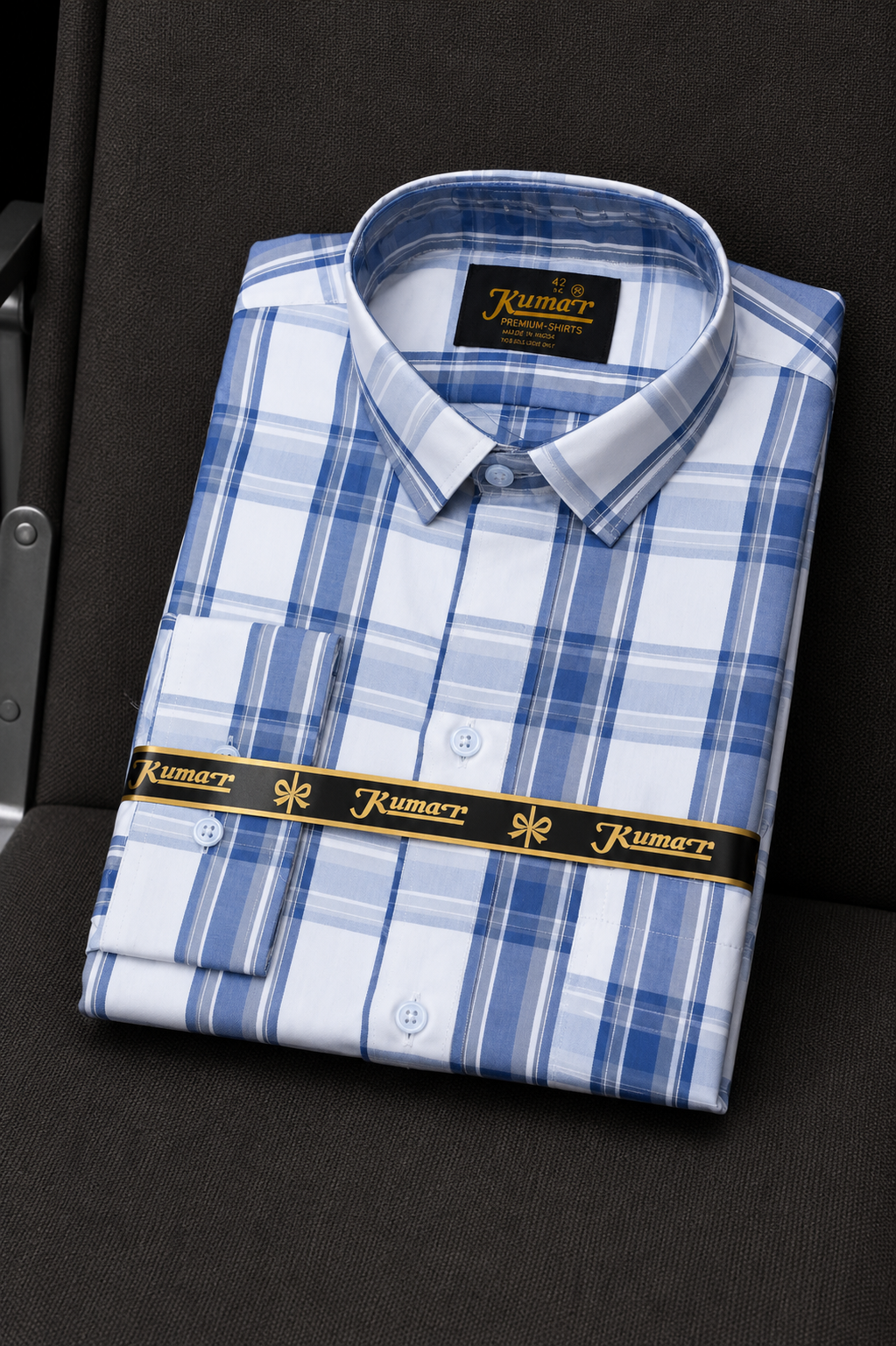 Men’s Checked Blue Full Sleeve Casual Shirt