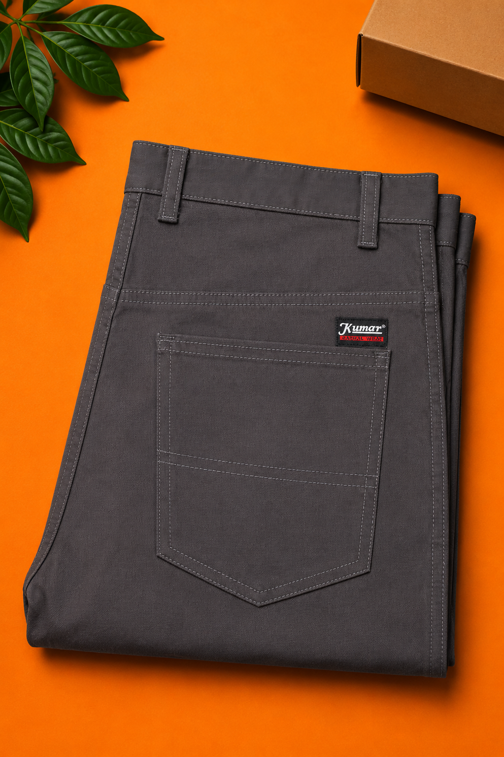 Men's Casual Light Grey Cotton Jeans – Soft Fabric