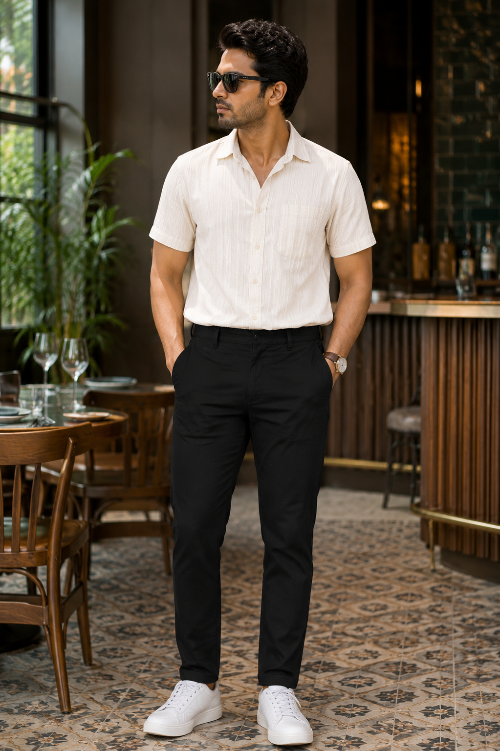 Men's Casual Black Cotton Jeans – Soft Fabric