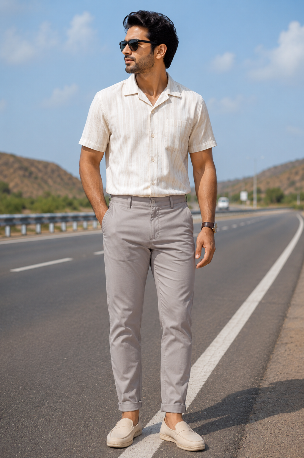 Men's Casual Light Grey Cotton Jeans – Soft Fabric