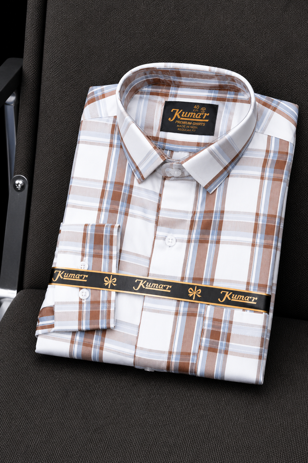 Men’s Checked Brown Full Sleeve Casual Shirt