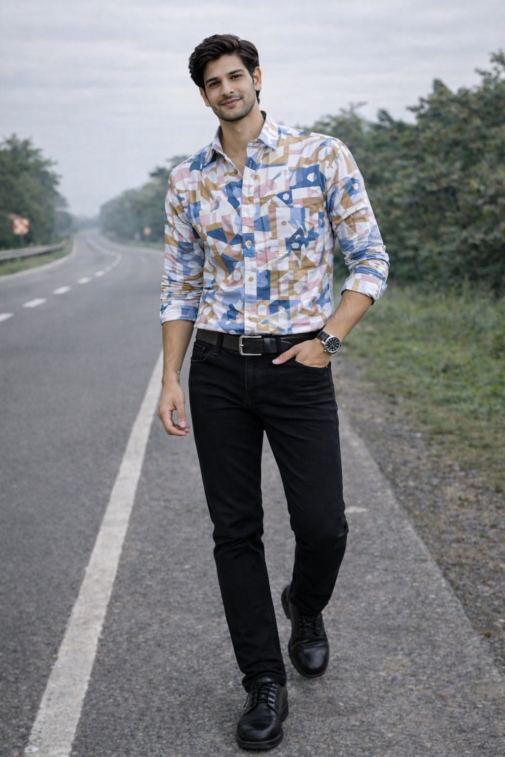 Kumar Casual Printed Shirt for Men