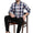 Kumar Shirt - Navy Blue & white