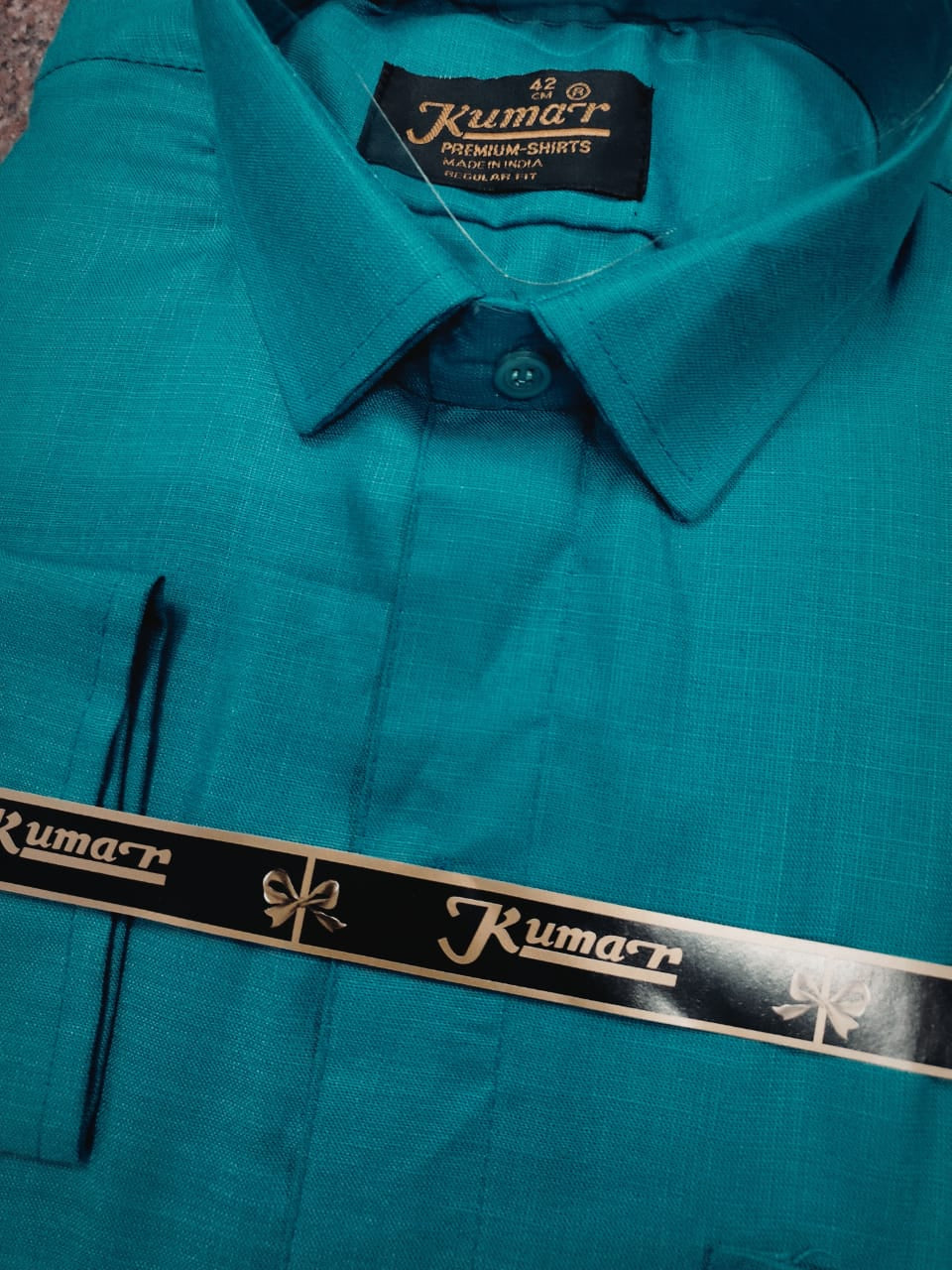 Men Greenish Blue Full Sleeve Shirt