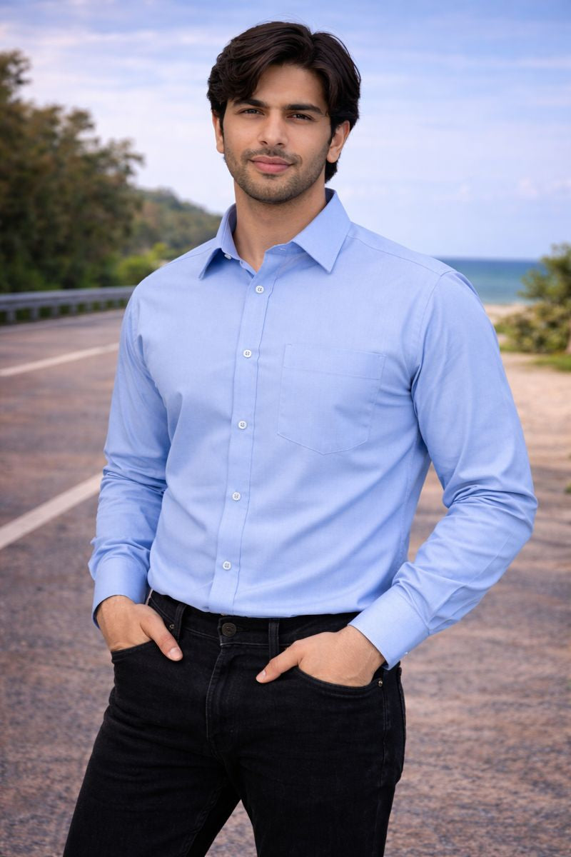 Men’s Ash Full Sleeve Solid Casual Shirt