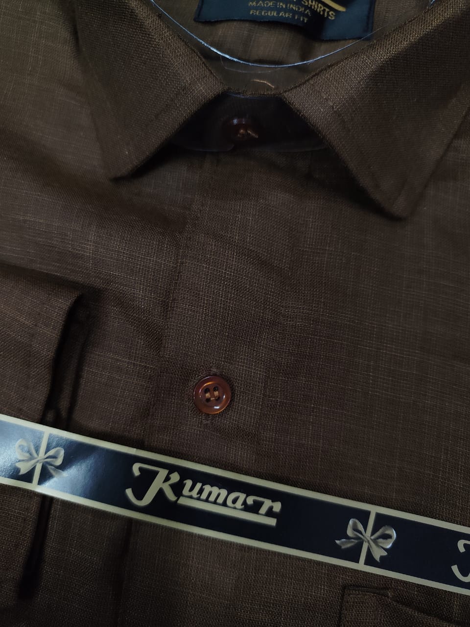 Men Dark Brown Full Sleeve Shirt