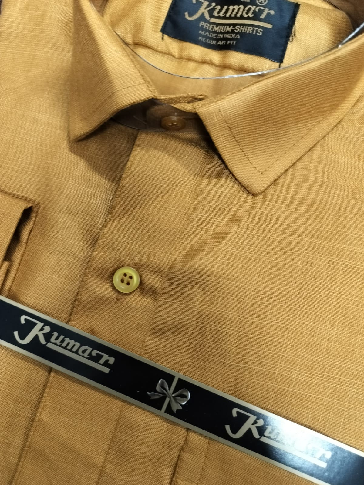 Men Light Brown Full Sleeve Shirt