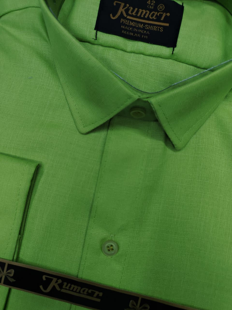 Men Light Green Full Sleeve Shirt