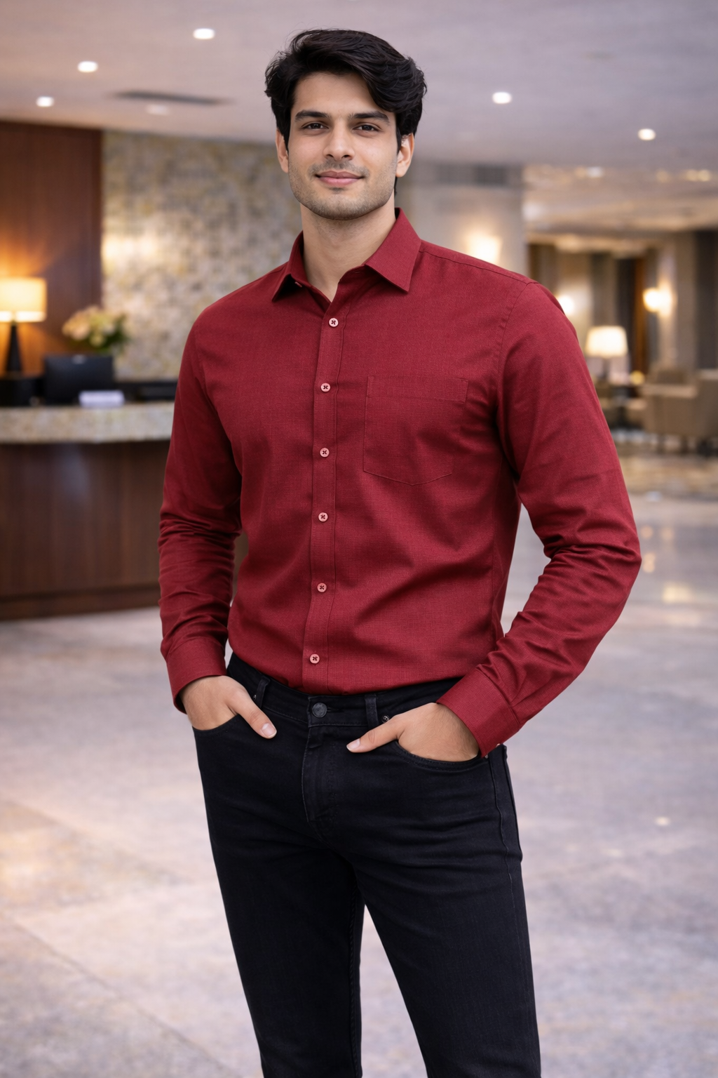 Men Brown Full Sleeve Shirt