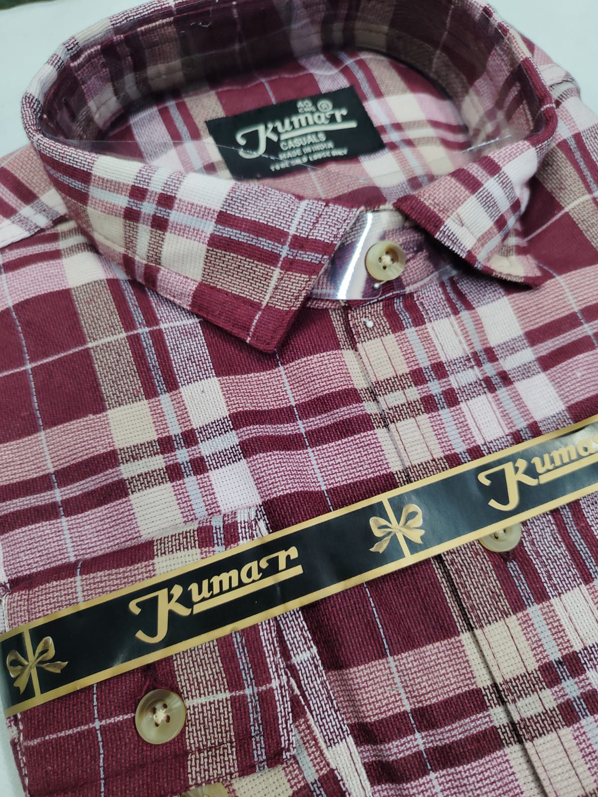 Men’s Premium Cotton Casual Check Shirt