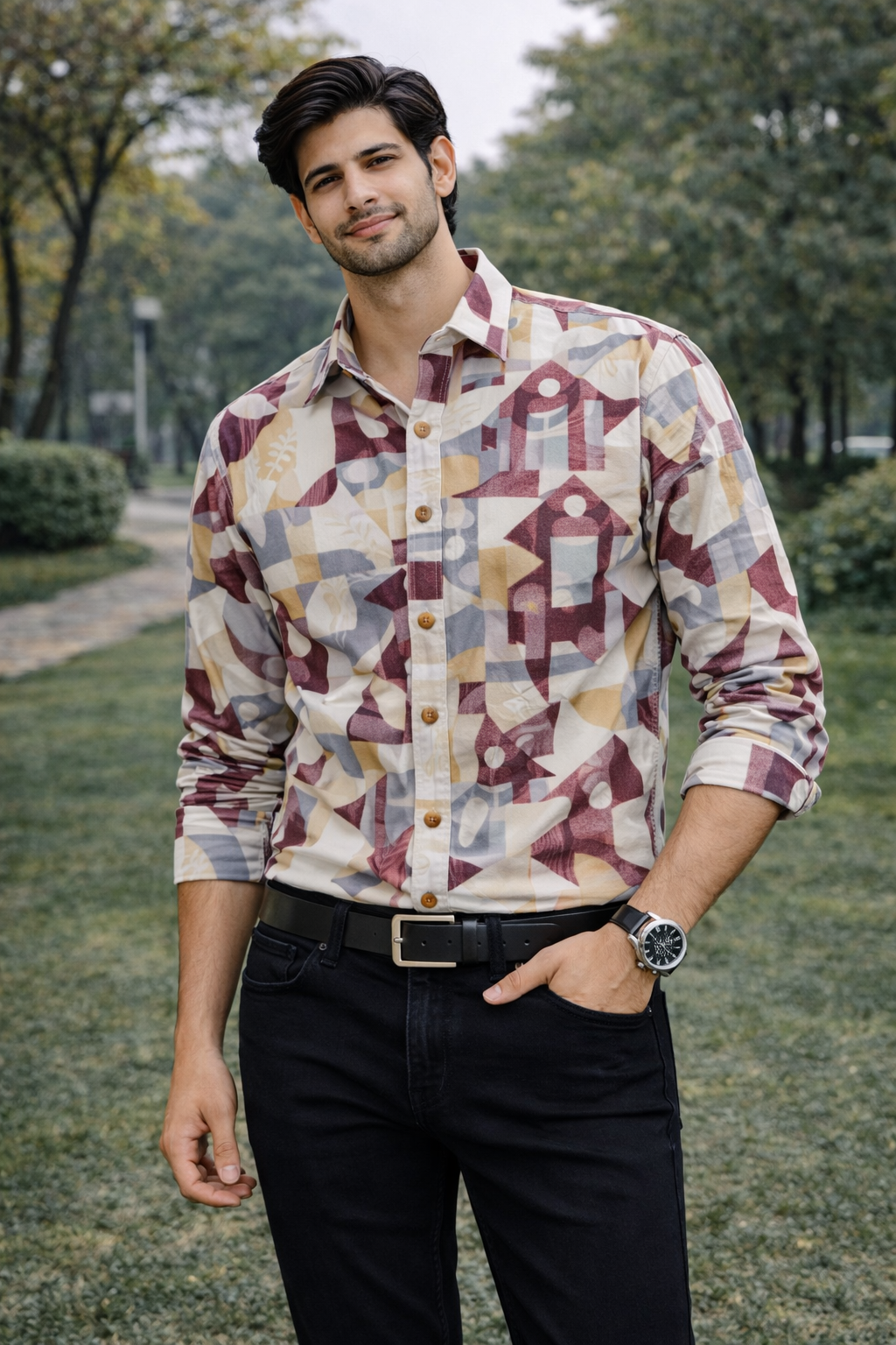 Kumar Casual Printed Shirt for Men