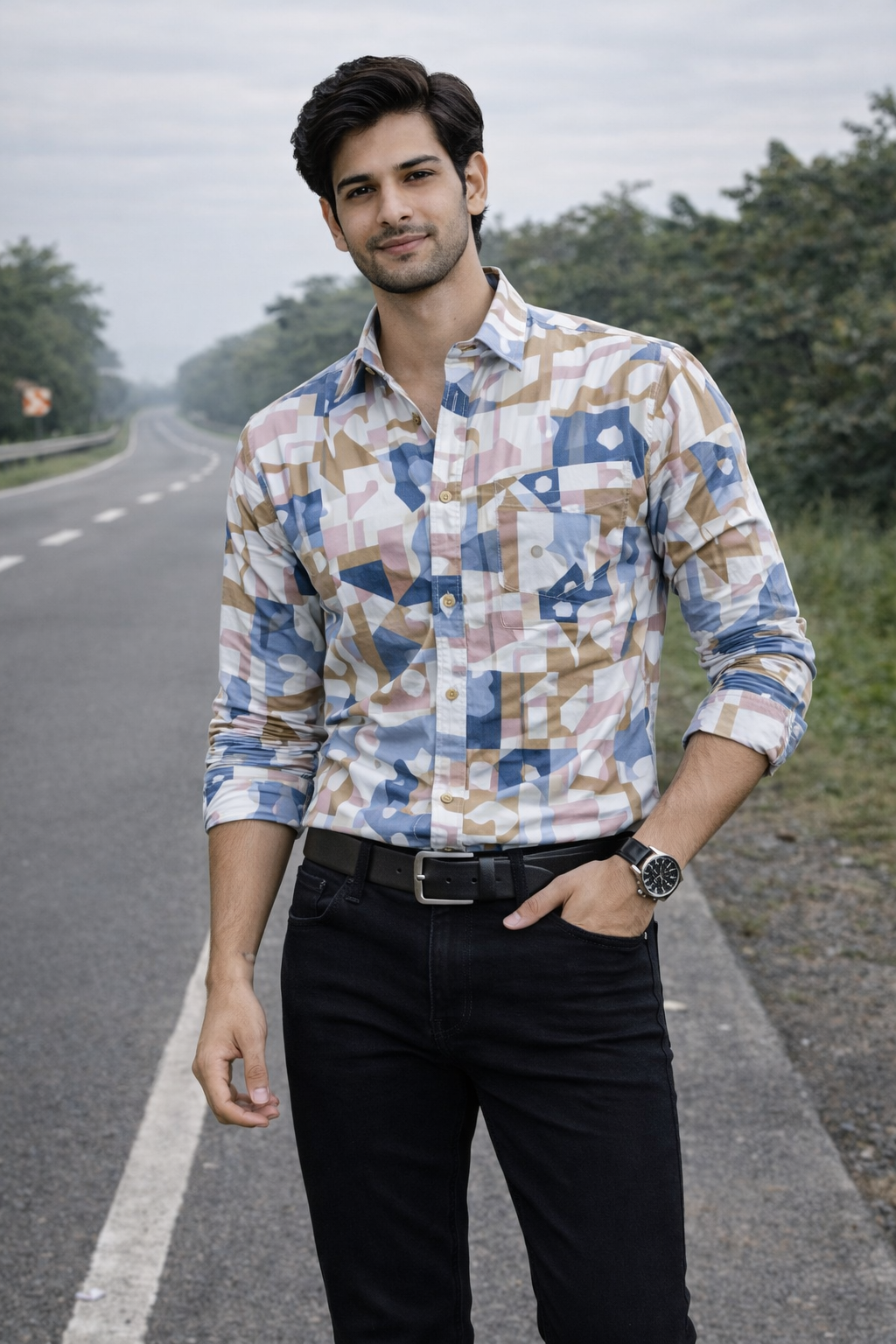 Kumar Casual Printed Shirt for Men