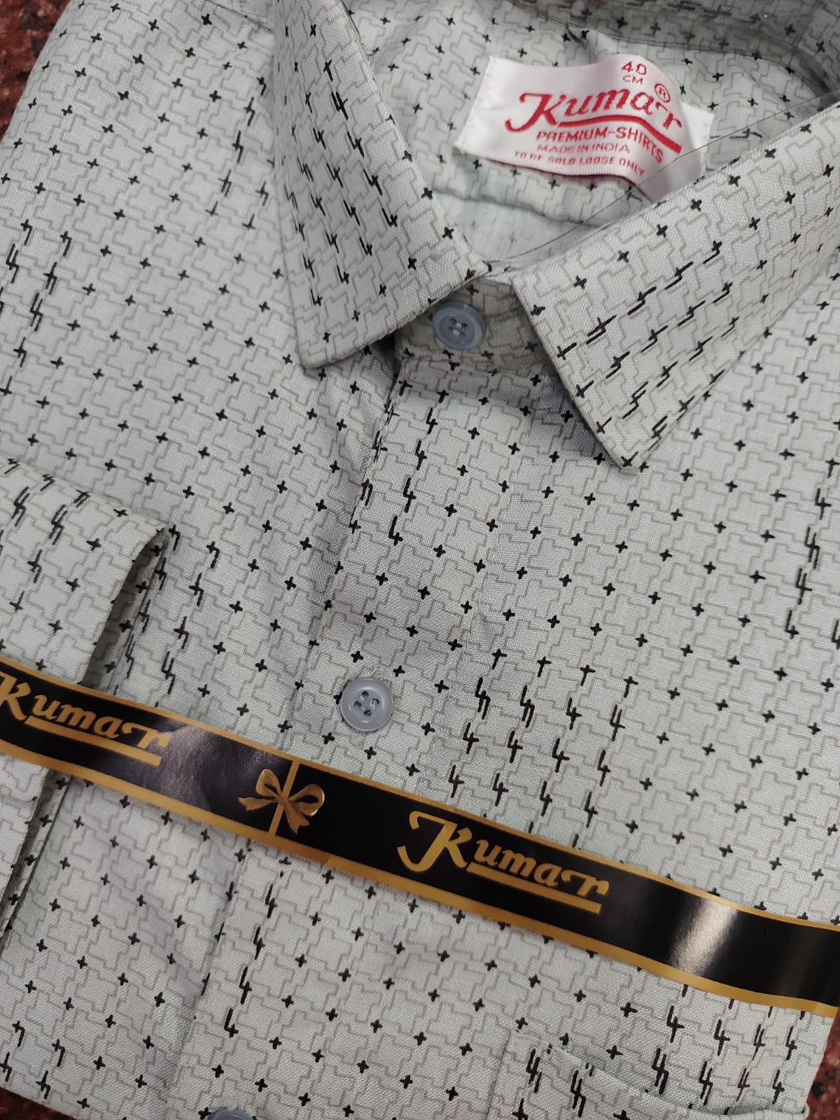 Men’s Ash Full Sleeve Printed Shirt with Pocket