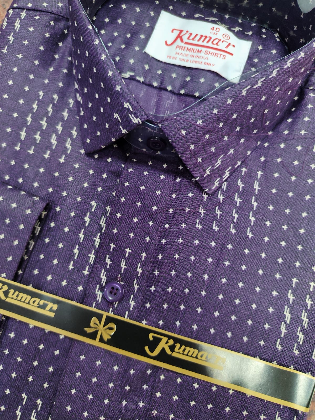 Men’s Purple Full Sleeve Printed Shirt with Pocket