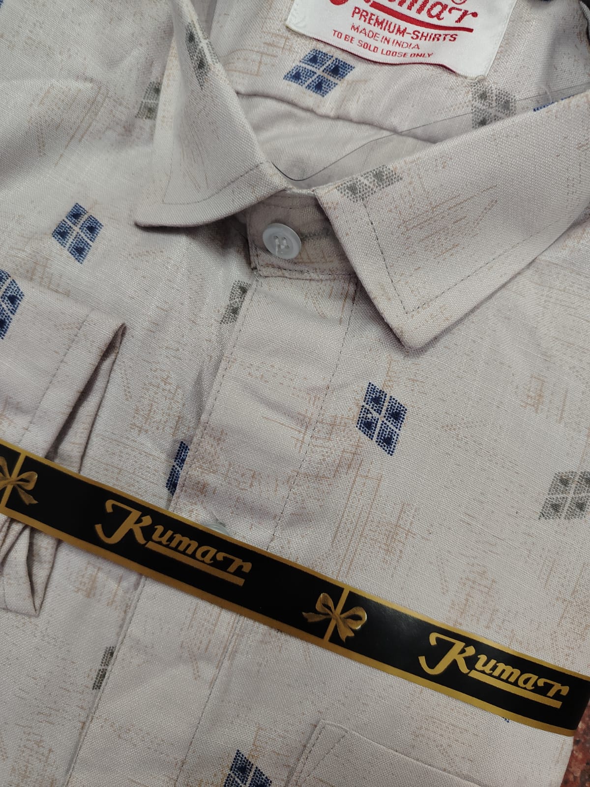 Men’s Light Purple Full Sleeve Printed Shirt with Pocket